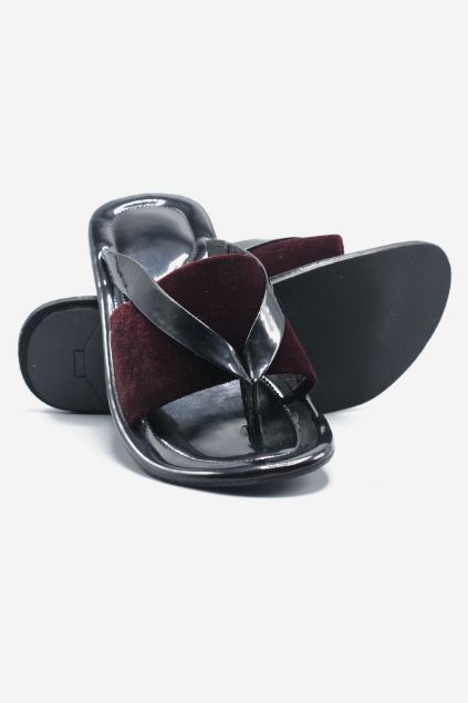Footprint - Black Eid Collection Leather Slippers